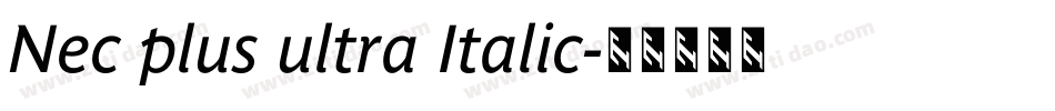 Nec plus ultra Italic字体转换